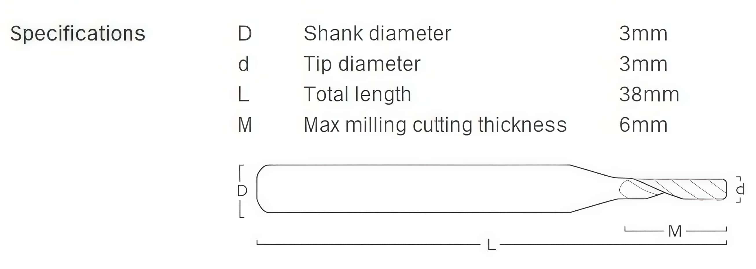 Esko Kongsberg BIT-ADS03-3006-38 G42445981 Milling & Router Bit for Kongsberg Cutting Systems Esko Kongsberg BIT-ADS03-3006-38 G42445981 Milling & Router Bit for Kongsberg Cutting Systems