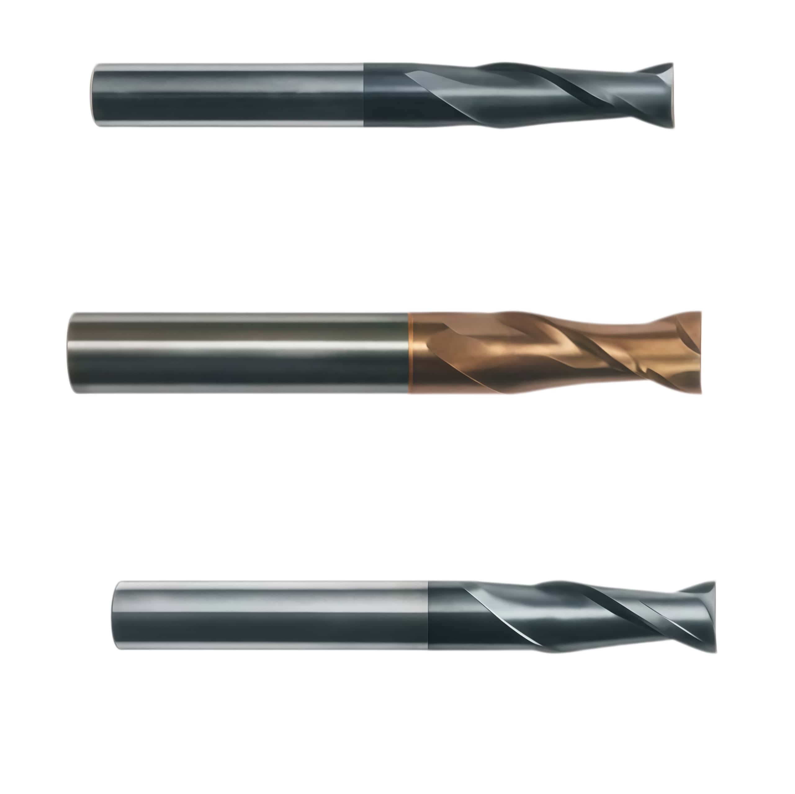 2 Flute End Mills Cnc Milling Router Cutter Bits Coating Endmill Flat Square Tools For Aluminum Shop
