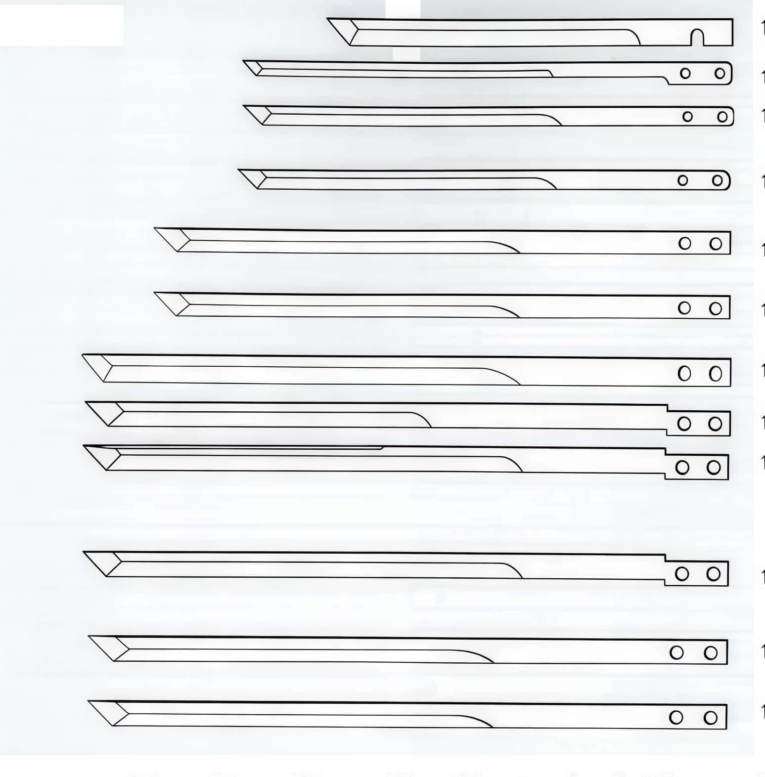 Bullmer Cnc And Cad/Cam Industrial Straight Cutting Knife Blades Bullmer Cnc And Cad/Cam Industrial Straight Cutting Knife Blades