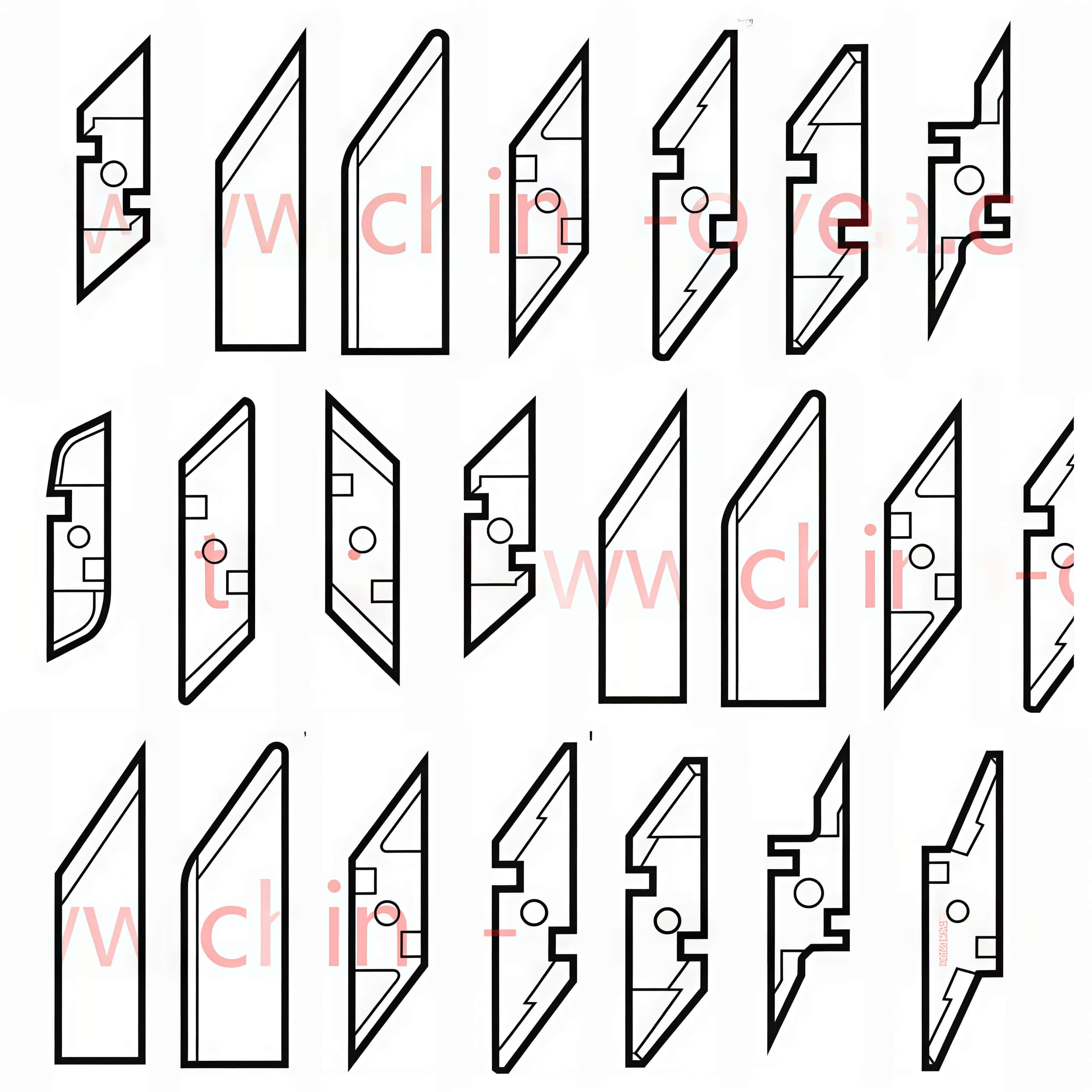 Teseo 535099900 Tungsten Carbide Knife Blades M1N 85 SP1C