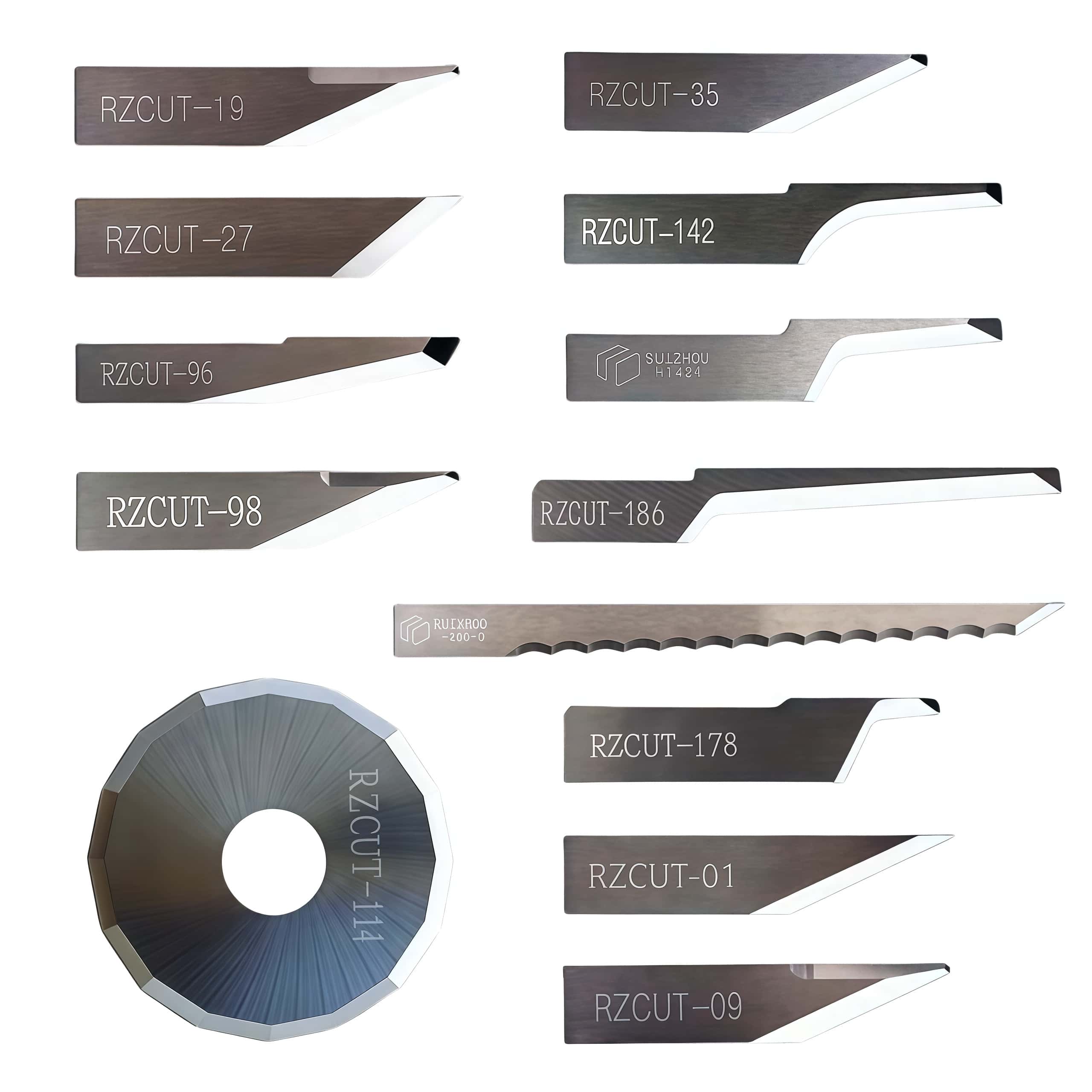 Ruizhou Rzcut-114 (114#) 16-Sided (Hexadecagon) Tungsten Carbide Rotary Wheel Knife Blades