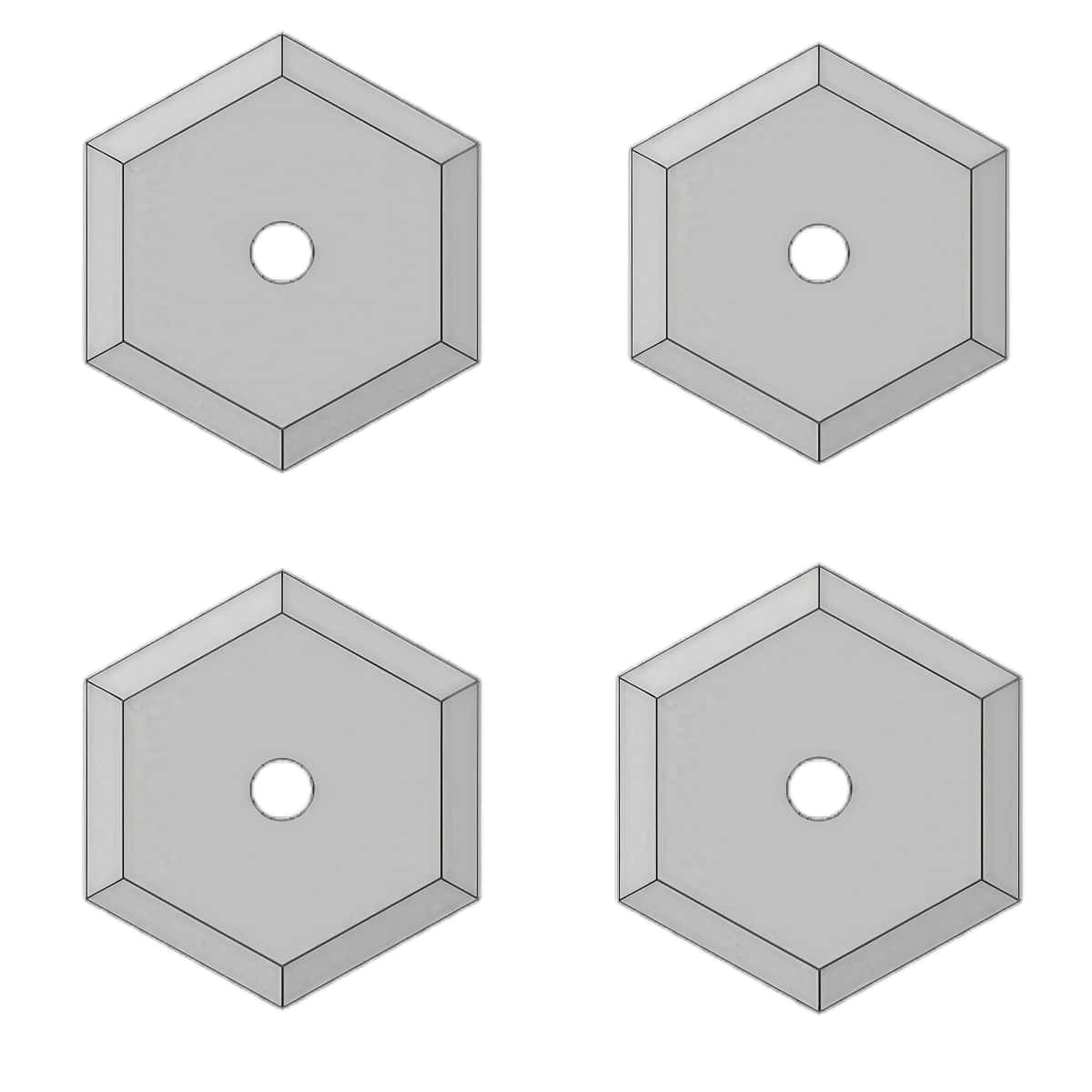 Atom 01060215 Tungsten Carbide Hard Alloy Hexagonal (6f / 6-Tooth) Polygonal Circular Rotary Blades