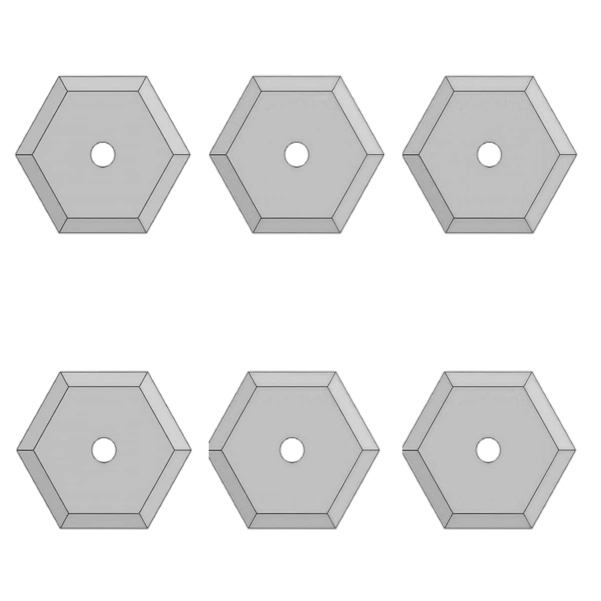 Atom 01060215 Tungsten Carbide Hard Alloy Hexagonal (6f / 6-Tooth) Polygonal Circular Rotary Blades
