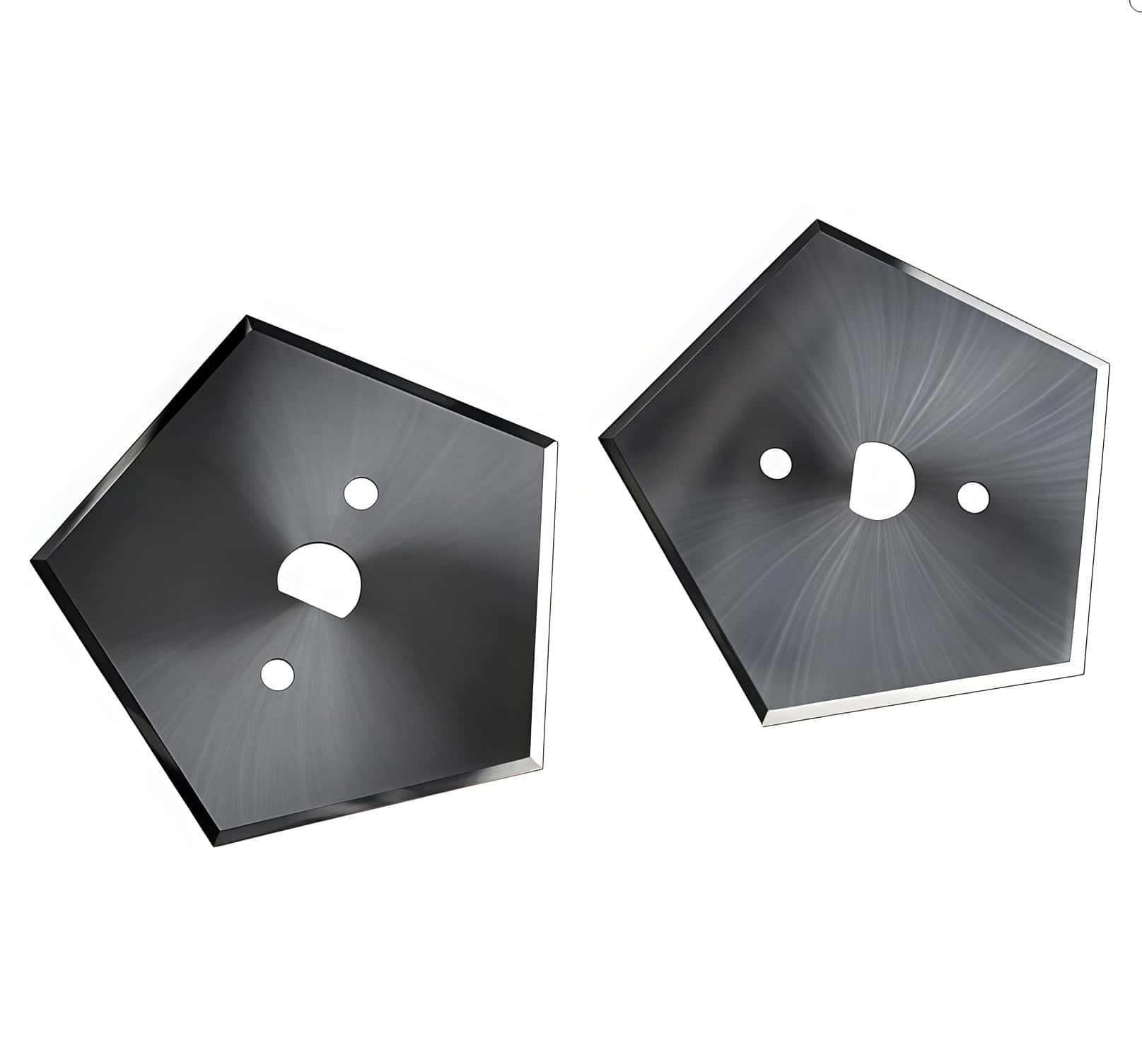 Tungsten Carbide Steel Pentagonal 5-Sided Polygon Slitting Knife Blades