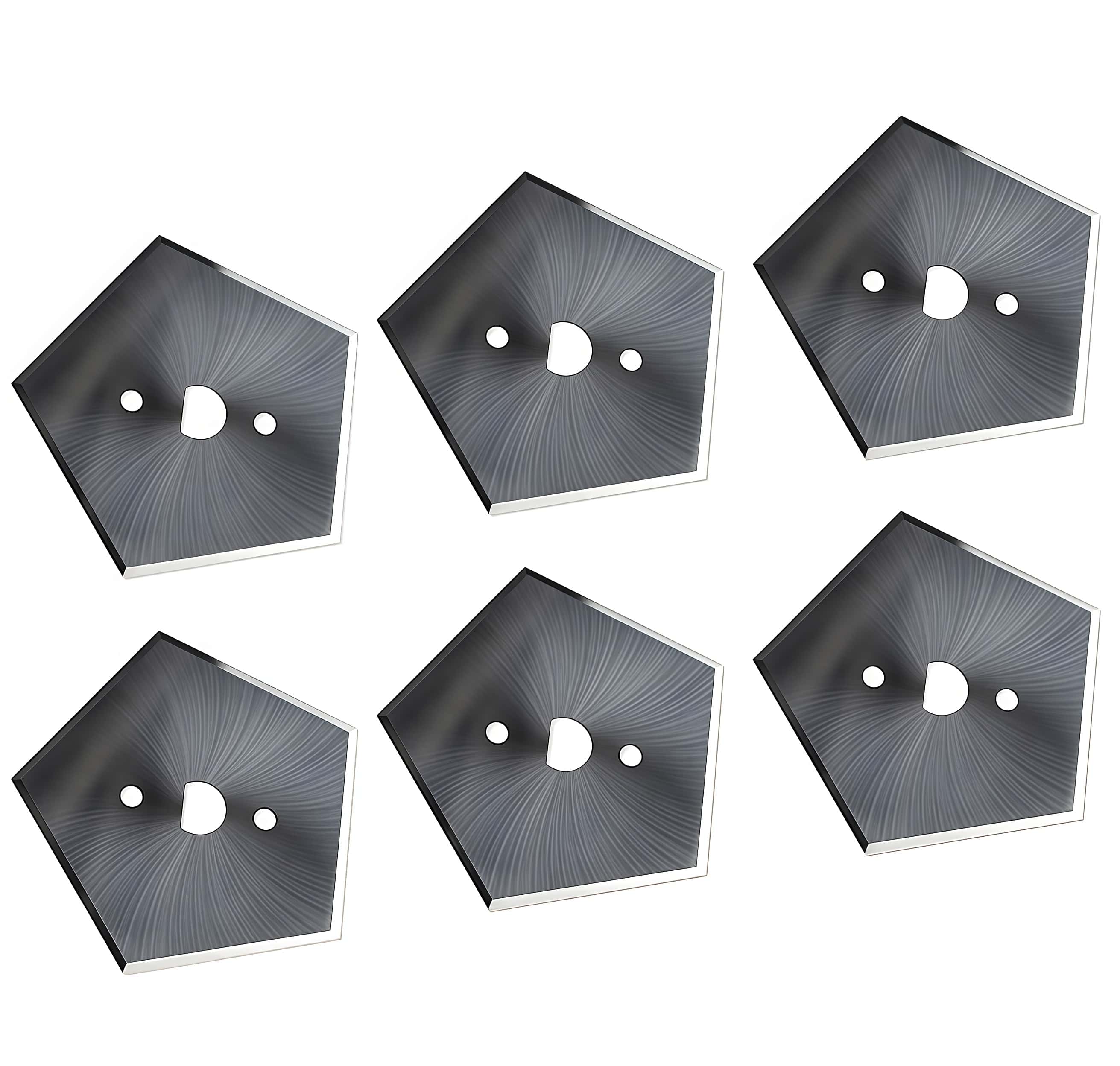 Tungsten Carbide Steel Pentagonal 5-Sided Polygon Slitting Knife Blades