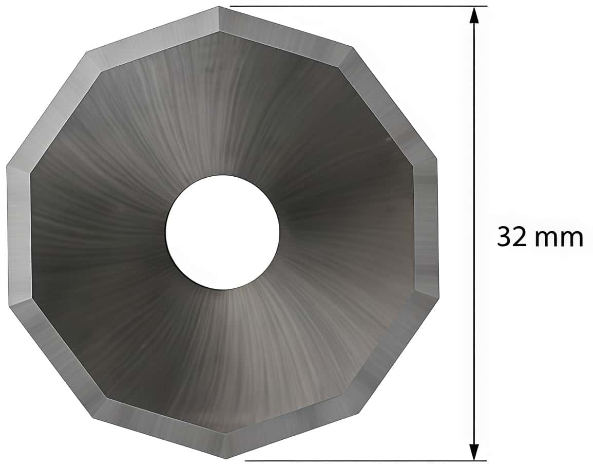 Multicam 003612-Mc52-Rotary Tungsten Carbide Decagonal (10-Sided) Rotary Knife Blades Drt3 K3 Multicam 003612-Mc52-Rotary Tungsten Carbide Decagonal (10-Sided) Rotary Knife Blades Drt3 K3